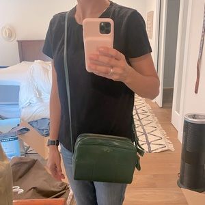 Tory Burch Block T Double Zip Crossbody - Green!